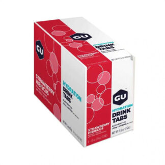 Gu Hydration Drink Tabs 320mg Sodio Hidratación Caja x8 (Strawberry Hibiscus)
