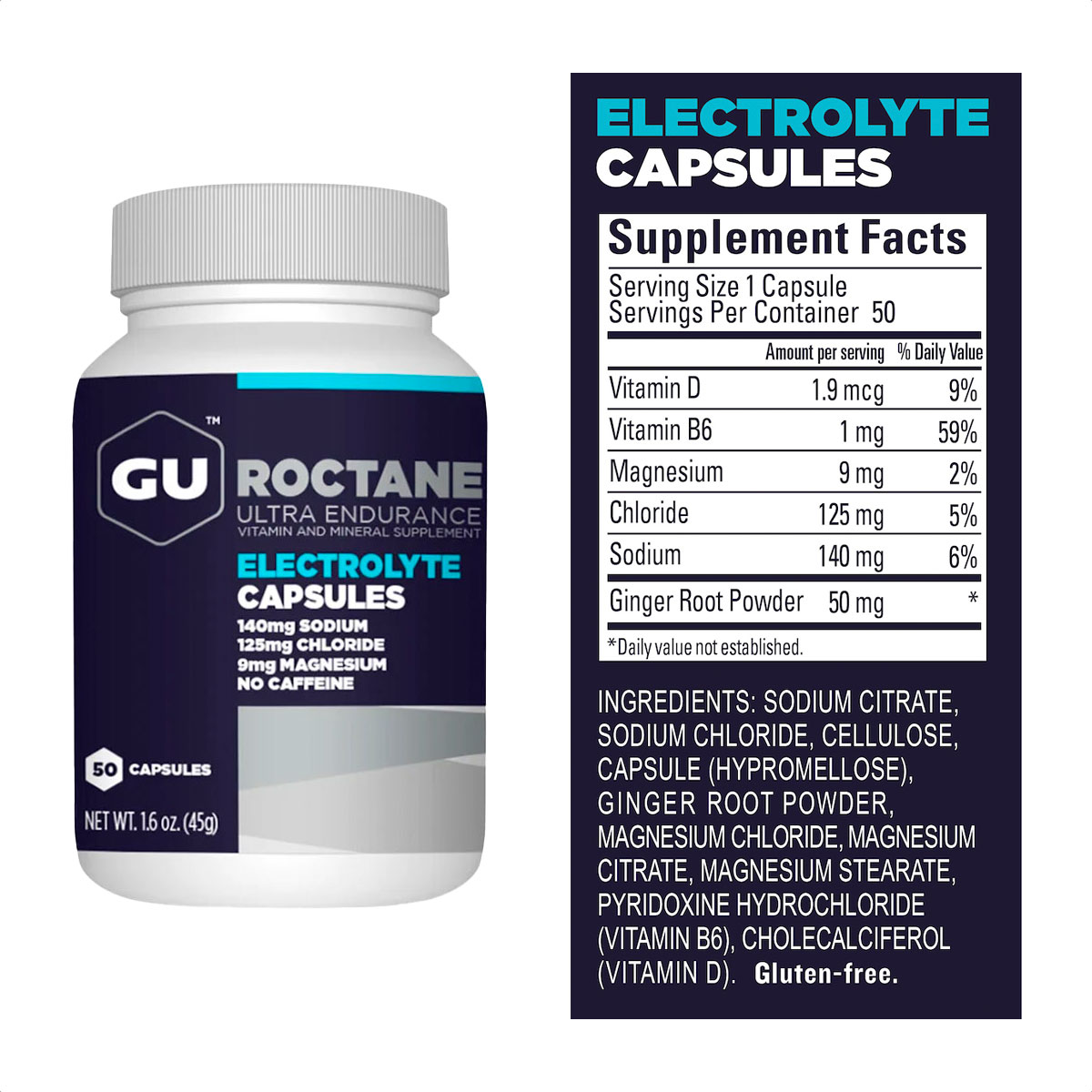 Cápsulas Gu Roctane Electrolitos (50 servicios) - Imagen 2