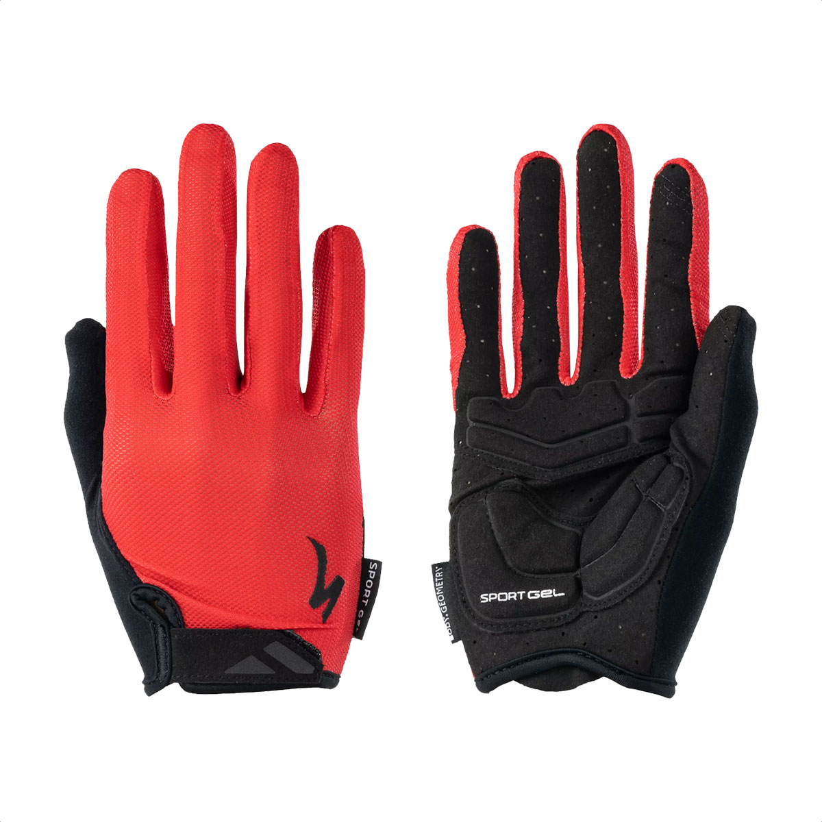 Guantes Specialized Men's Body Geometry Sport Gel Long Finger Gloves (Red) - Imagen 3