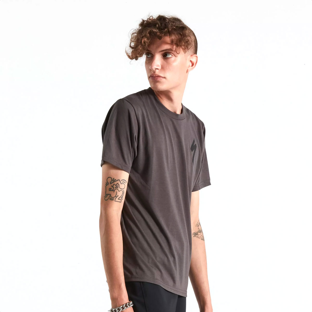 Remera Camiseta Specialized Men's S-Logo Short Sleeve T-Shirt (Charcoal) - Imagen 2