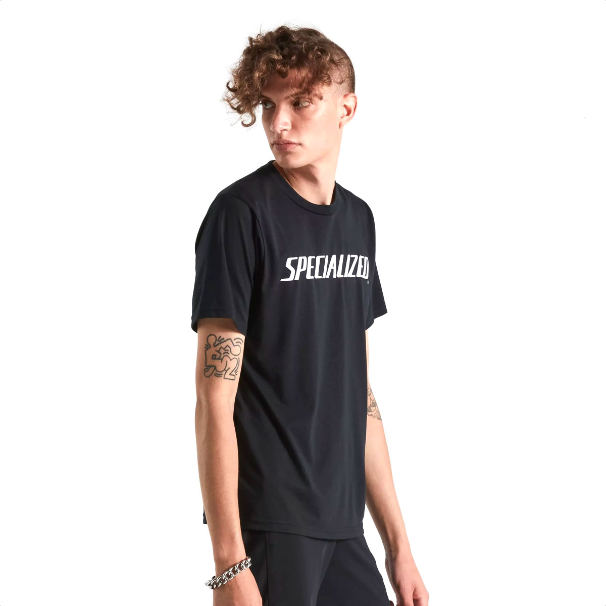 Remera Camiseta Specialized Men's Wordmark Short Sleeve T-Shirt (Black) - Imagen 2