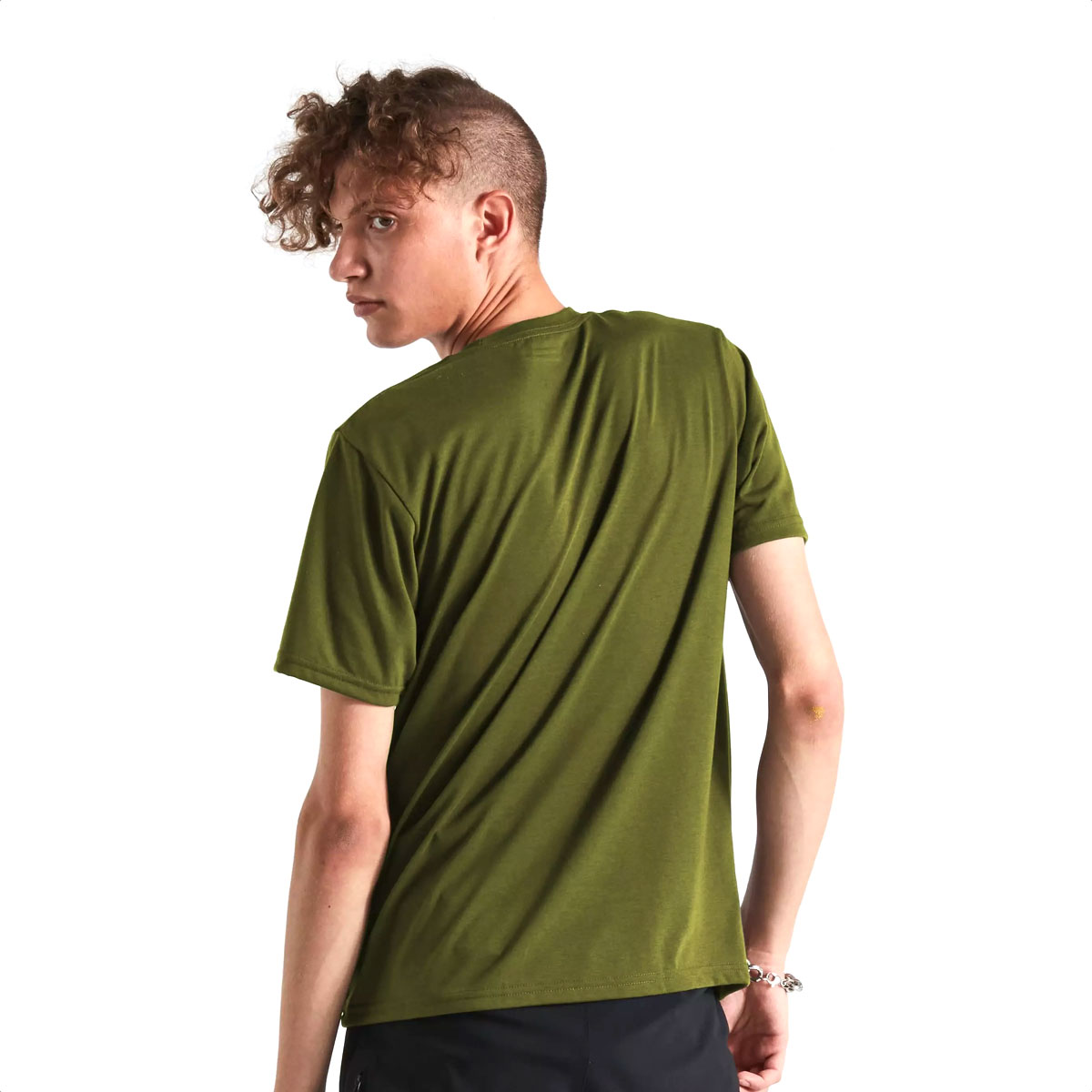 Remera Camiseta Specialized Men's Wordmark Short Sleeve T-Shirt (Olive Green) - Imagen 3