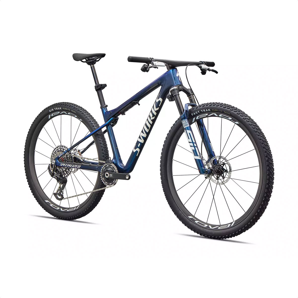 S-Works Epic World Cup (Gloss Carbon Cyan Blue/Metallic White Silver) - Imagen 2