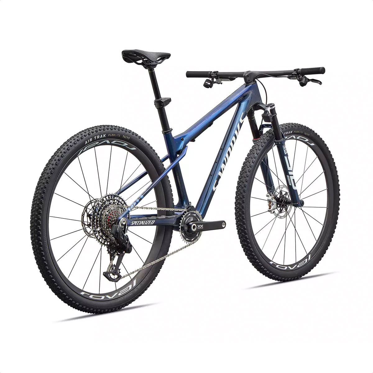S-Works Epic World Cup (Gloss Carbon Cyan Blue/Metallic White Silver) - Imagen 3