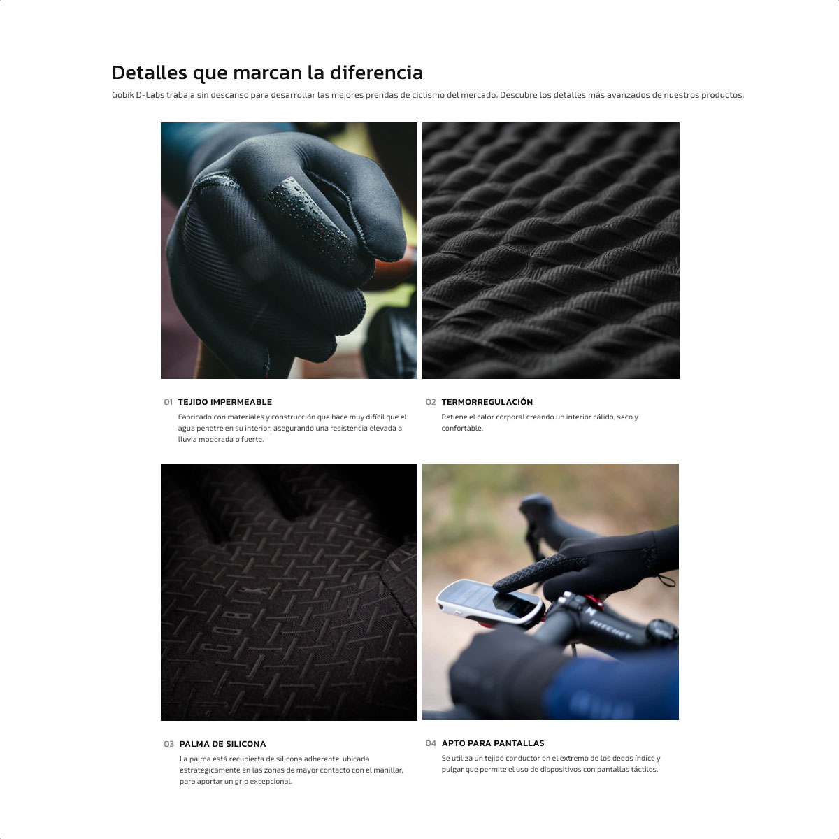 Guantes Dedos Largos Impermeables Gobik TUNDRA 3.0 Unisex (Black) - Imagen 3