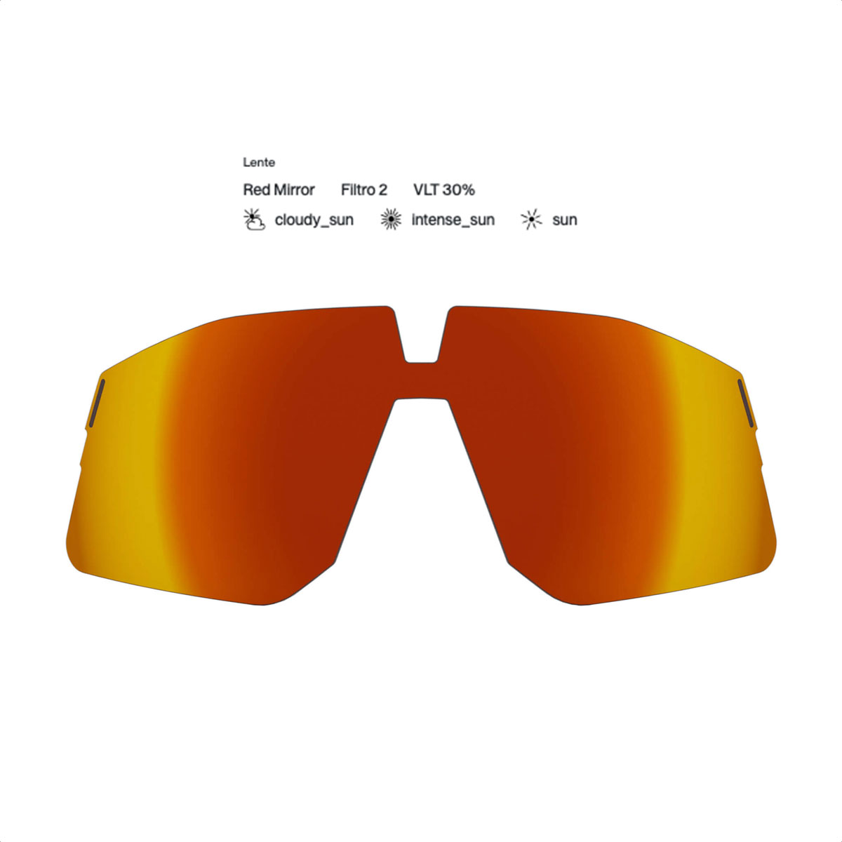 Lentes De Sol KOO Hype Red Bull - BORA - Hansgrohe (Silver/Blue - Red Mirror) - Imagen 2