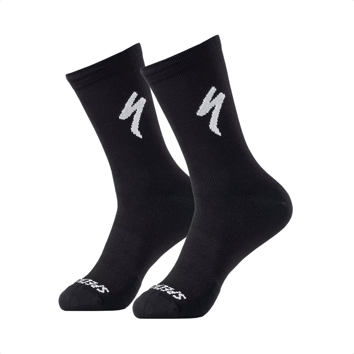 Medias Specialized Soft Air Road Tall Socks (Black/White) - Imagen 3