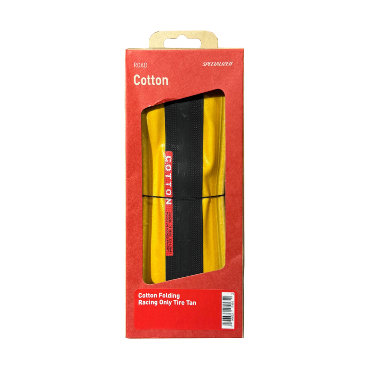 Cubierta Ruta Specialized Cotton Folding Racing Only Tire (Tan Sidewall) - Imagen 3