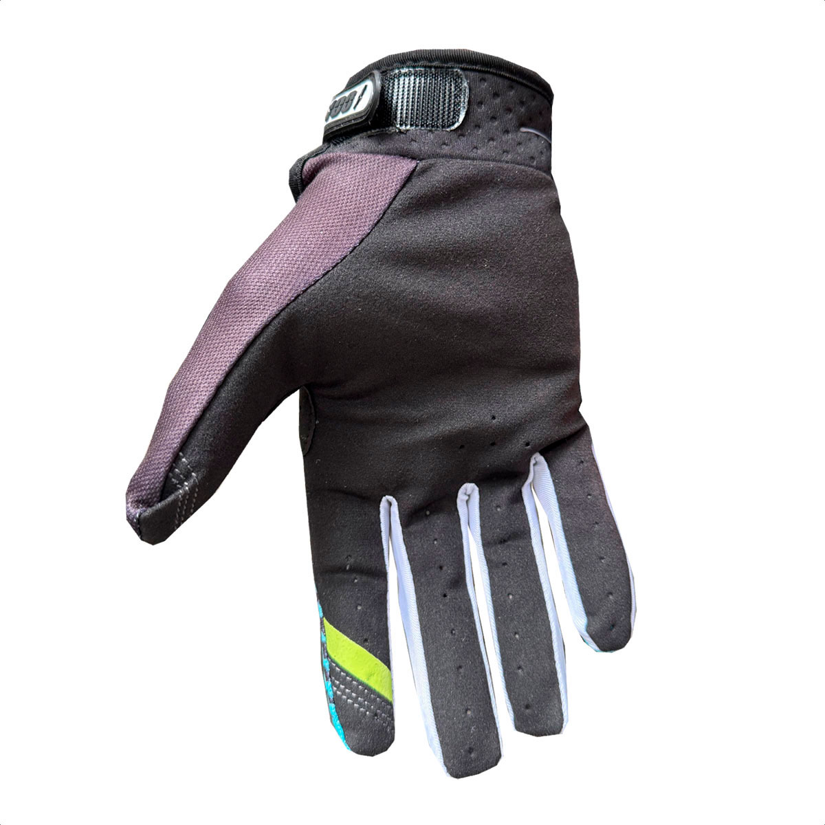 Guantes Ciclismo Dedos Largos MTB Itrack (Black/Cyan/Yellow) - Imagen 2