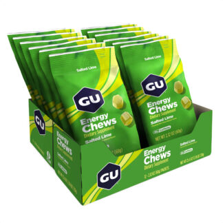 Gu Energy Chews Gomitas Caja x12 (Salted Lime - Sin Cafeína)