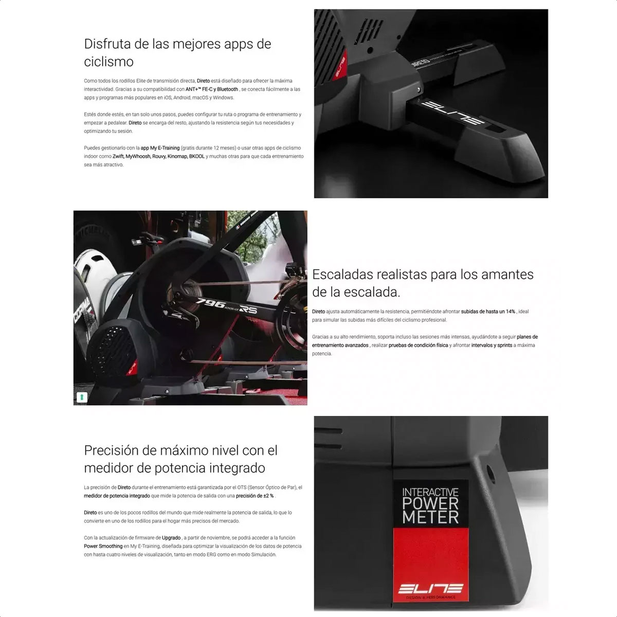 Rodillo Entrenador Elite Direto Zero + Elite Mat Training 15 - Imagen 3