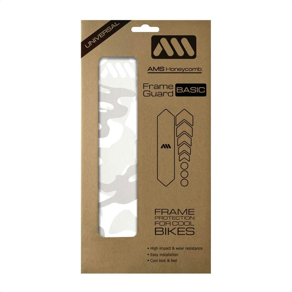 Protector Cuadro Bicicleta AMS Frame Guard Basic (White Camo)