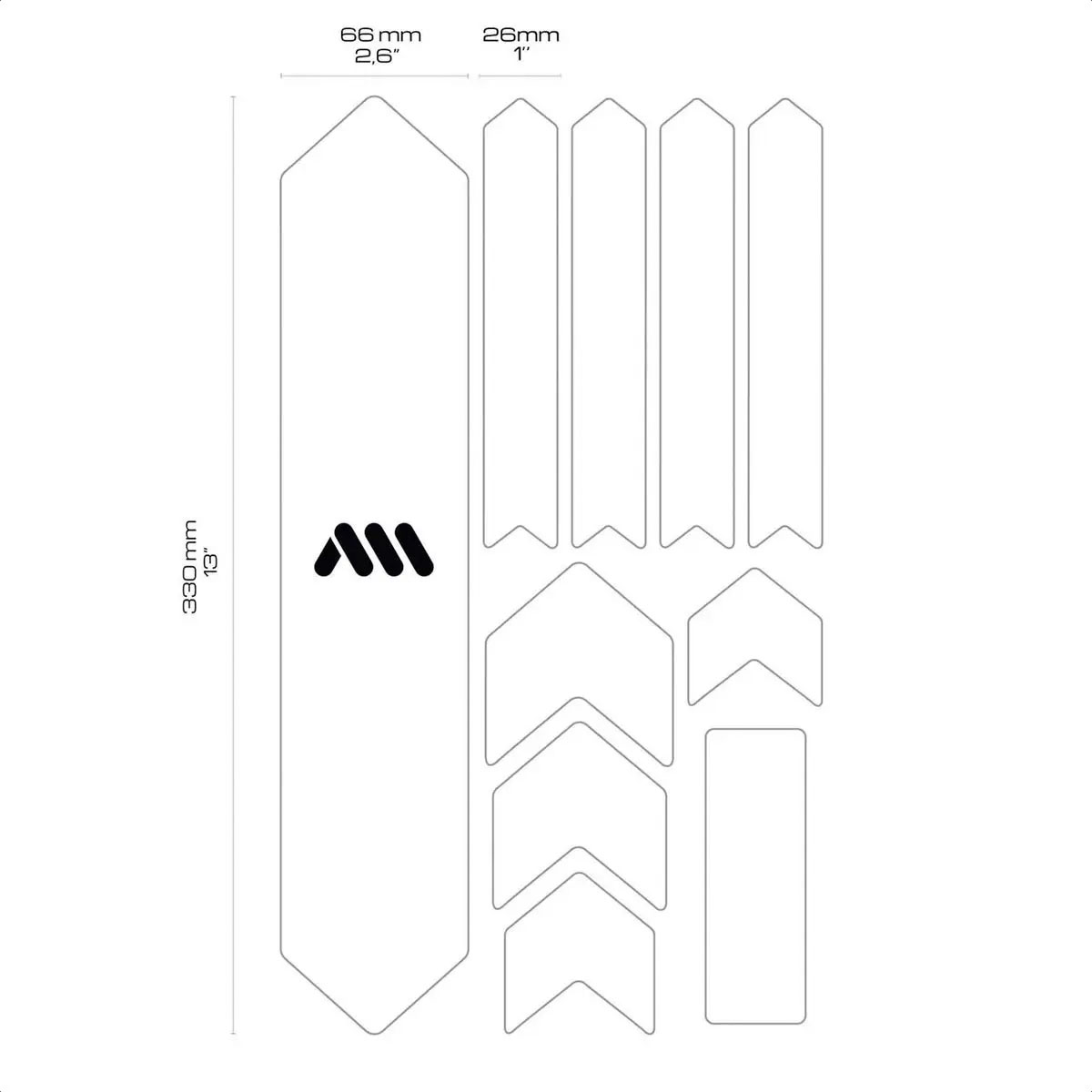 Protector Cuadro Bicicleta AMS Frame Guard Extra (Tracks Black) - Imagen 3